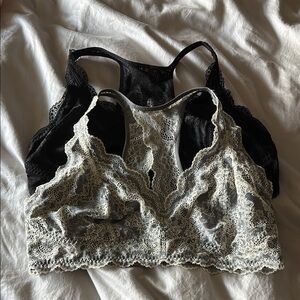 Felina lace racer/T-back bralettes size L. New, never worn or washed.